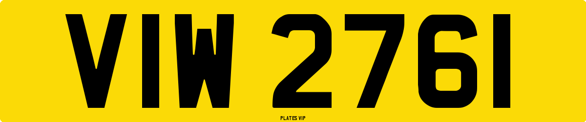 VIW 2761 Number Plate
