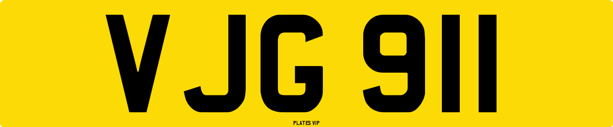 VJG 911 Number Plate