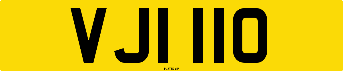 VJI 110 Number Plate