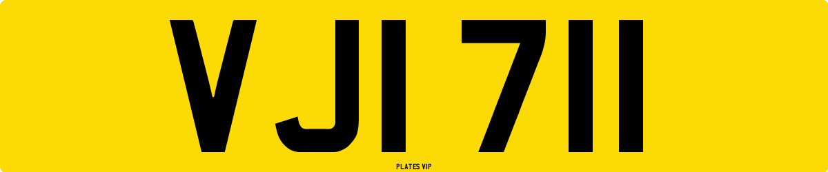 VJI 711 Number Plate