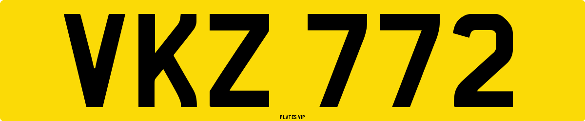 VKZ 772 Number Plate