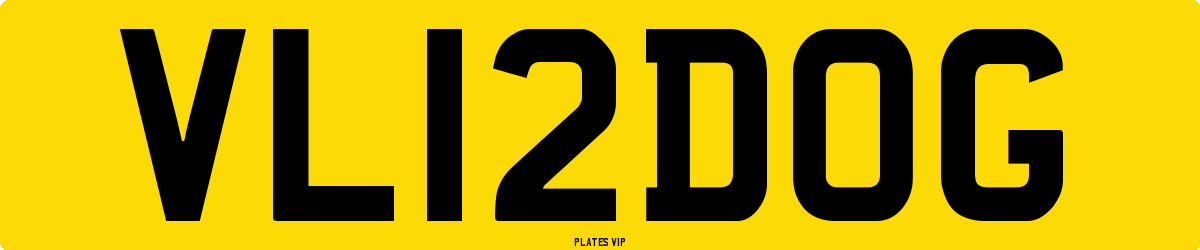 VL 12 DOG Number Plate