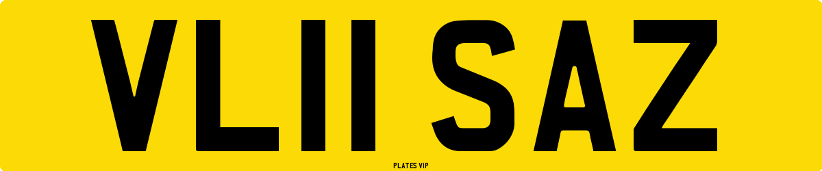 VL11 SAZ Number Plate