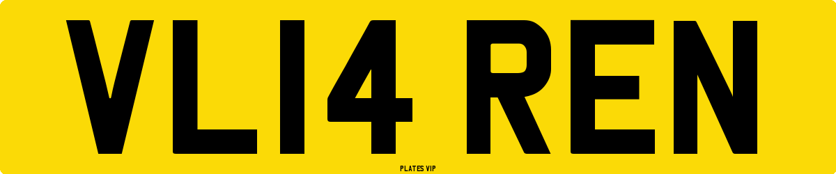 VL14 REN Number Plate