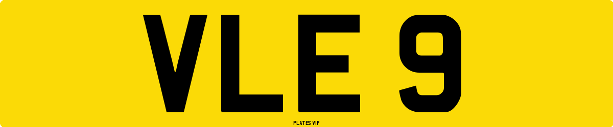 VLE 9 Number Plate