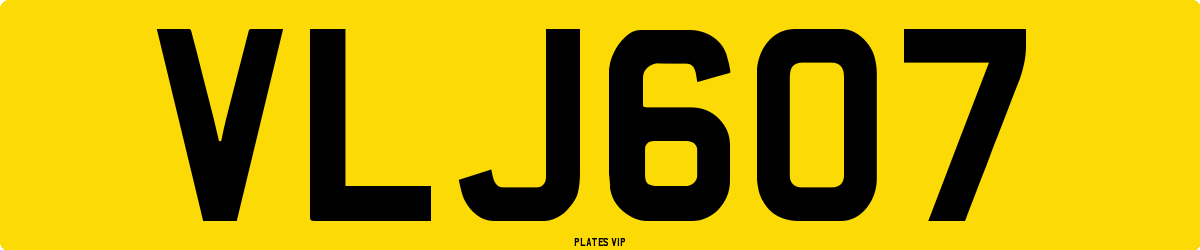 VLJ607 Number Plate