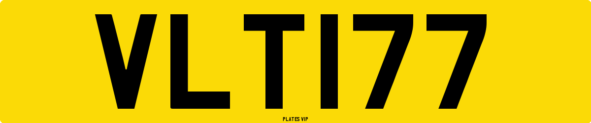 VLT177 Number Plate