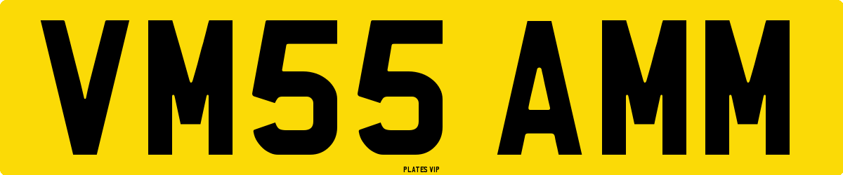 VM55 AMM Number Plate