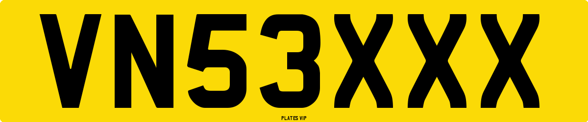 VN 53 XXX Number Plate