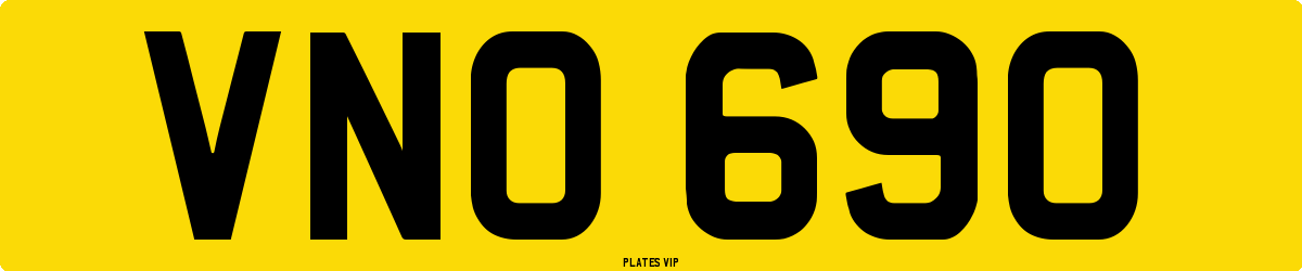 VNO 690 Number Plate