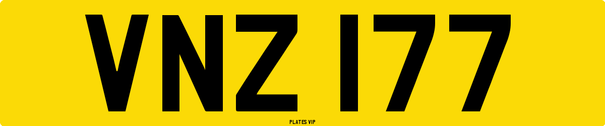 VNZ 177 Number Plate
