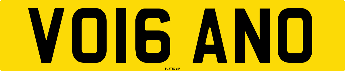 VO16 ANO Number Plate