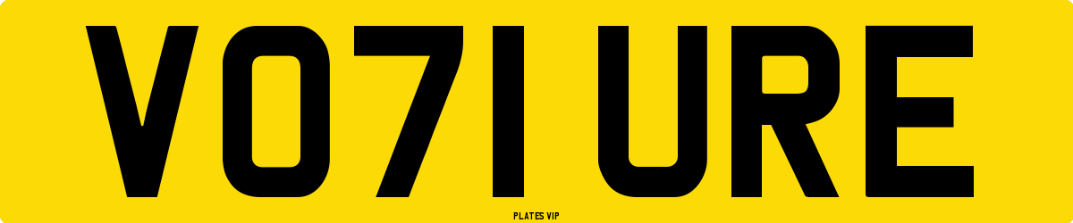 VO71 URE Number Plate