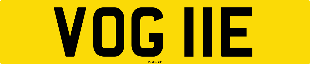 VOG 11E Number Plate
