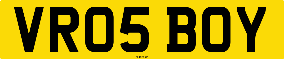 VR05 BOY Number Plate