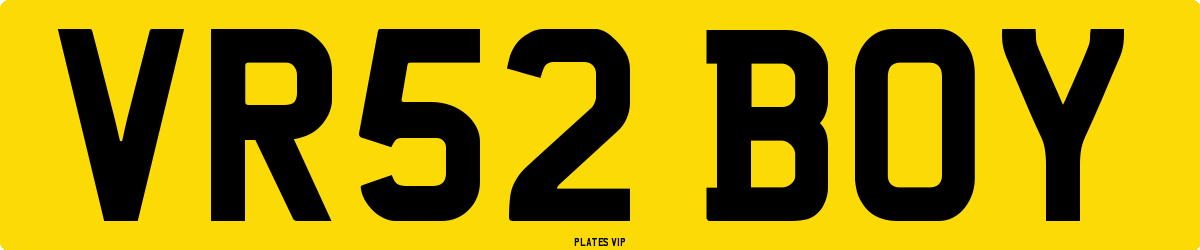 VR52 BOY Number Plate