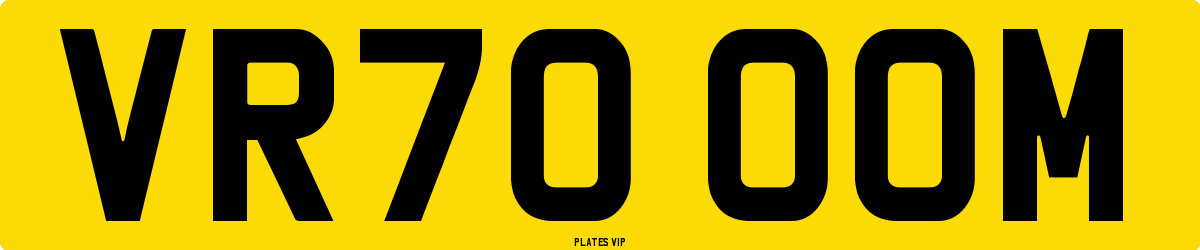 VR70 OOM Number Plate