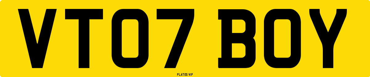 VT07 BOY Number Plate