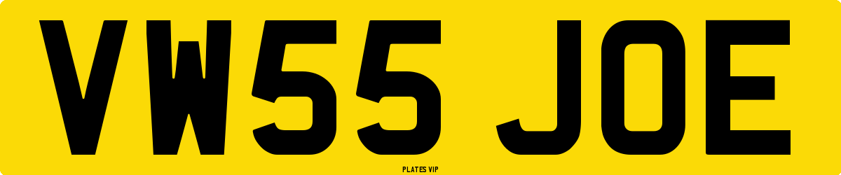 VW55 JOE Number Plate