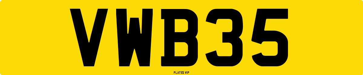 VWB35 Number Plate