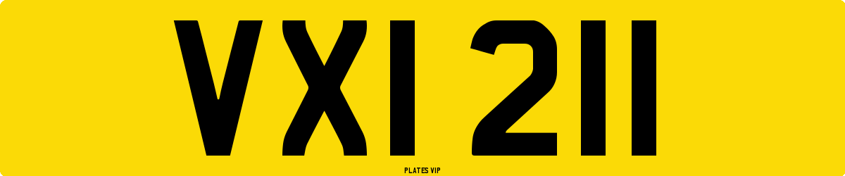 VXI 211 Number Plate