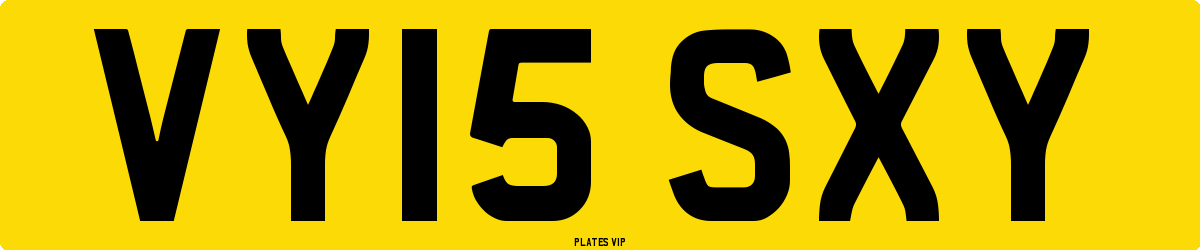 VY15 SXY Number Plate