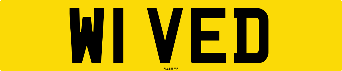 W1 VED Number Plate