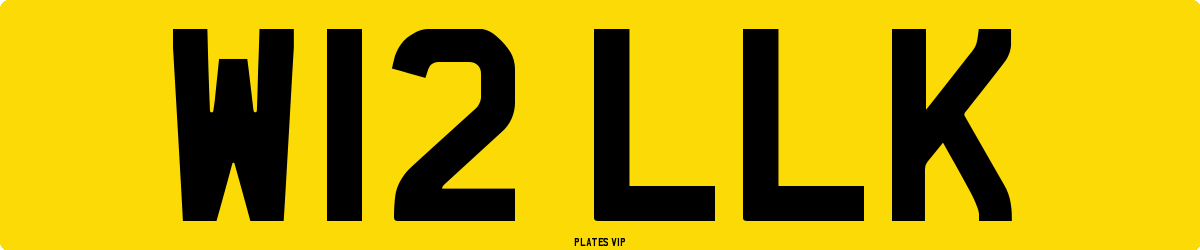 W12 LLK Number Plate