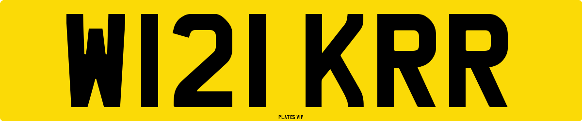 W121 KRR Number Plate