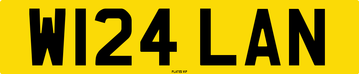 W124 LAN Number Plate