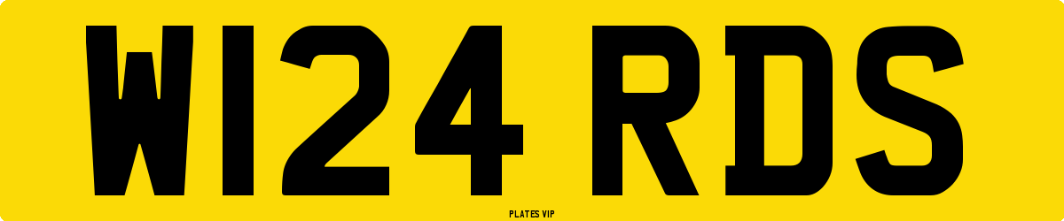 W124 RDS Number Plate