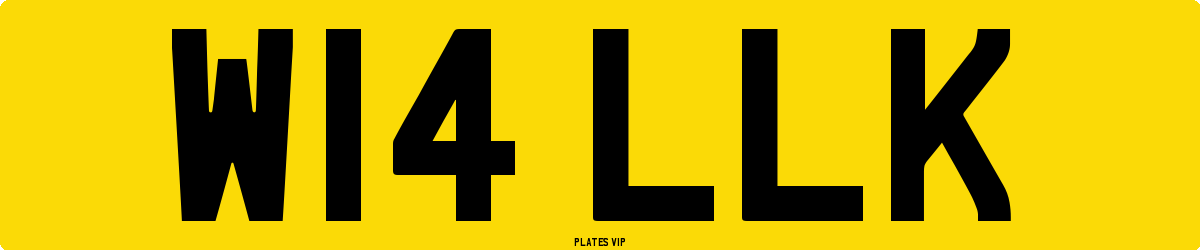 W14 LLK Number Plate