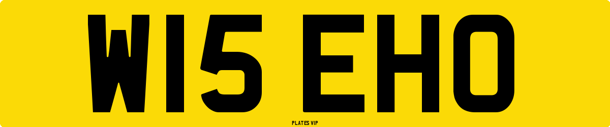 W15 EHO Number Plate