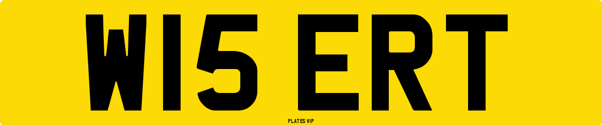 W15 ERT Number Plate