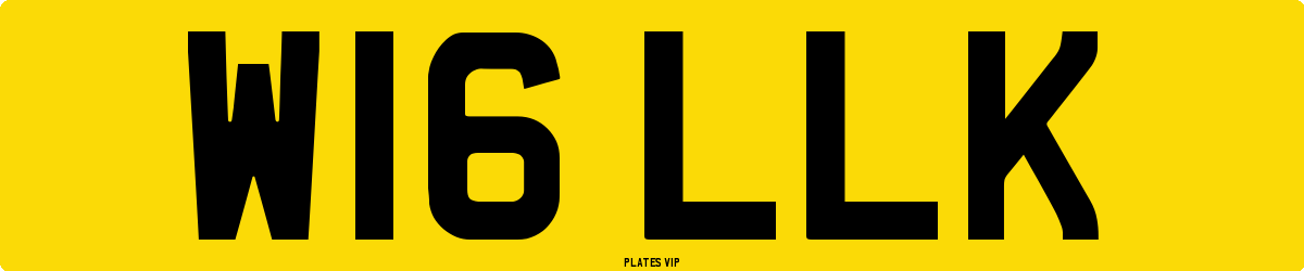 W16 LLK Number Plate