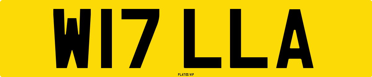 W17 LLA Number Plate