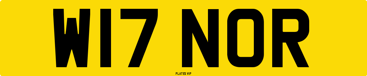 W17 NOR Number Plate