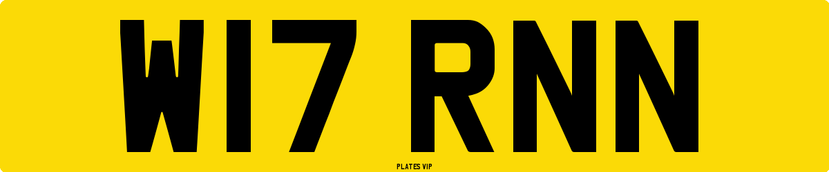 W17 RNN Number Plate