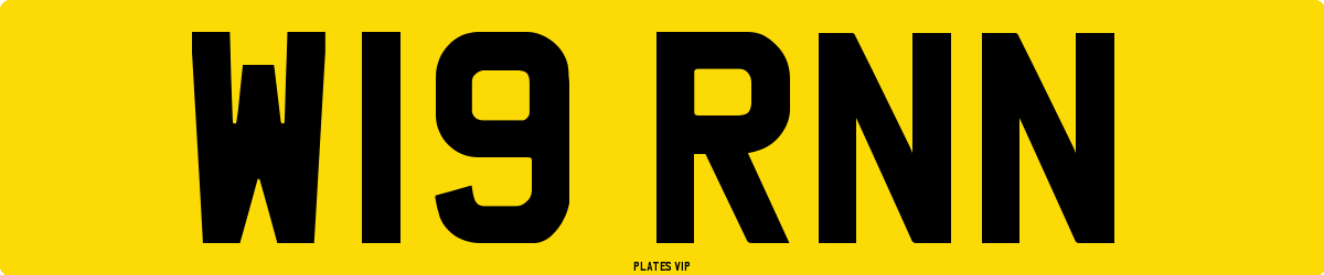 W19 RNN Number Plate
