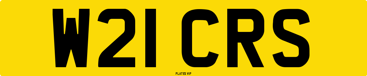 W21 CRS Number Plate
