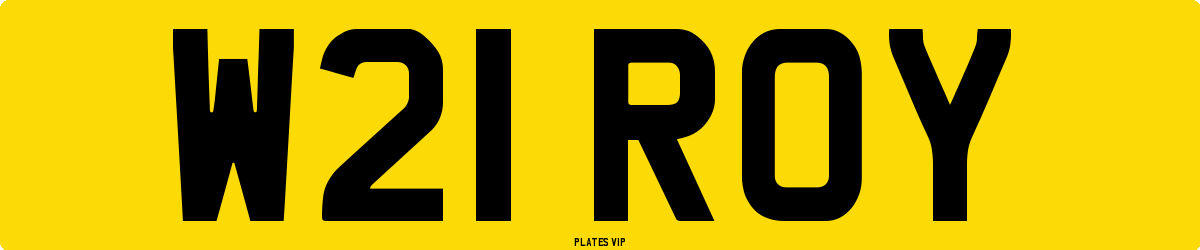 W21 ROY Number Plate