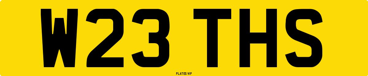 W23 THS Number Plate