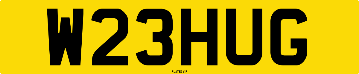 W23HUG Number Plate
