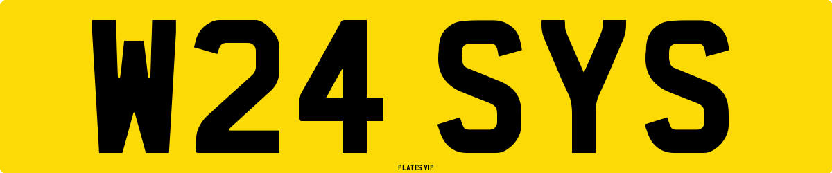 W24 SYS Number Plate