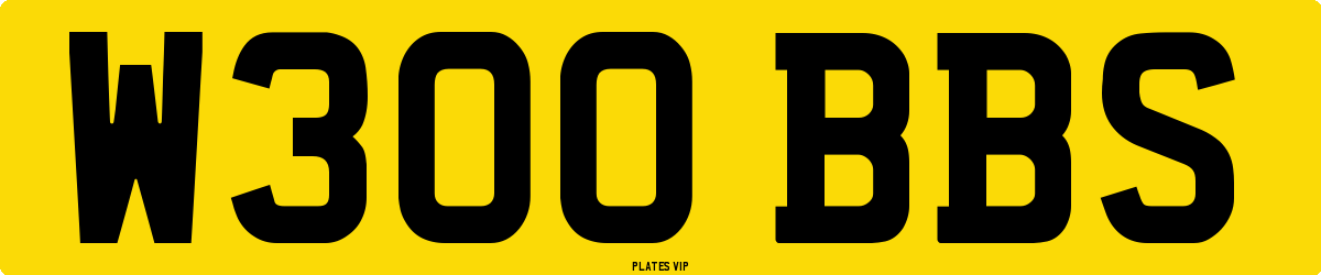 W300 BBS Number Plate