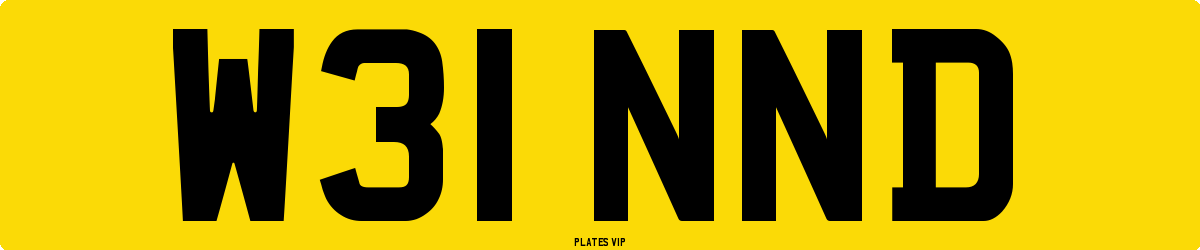 W31 NND Number Plate