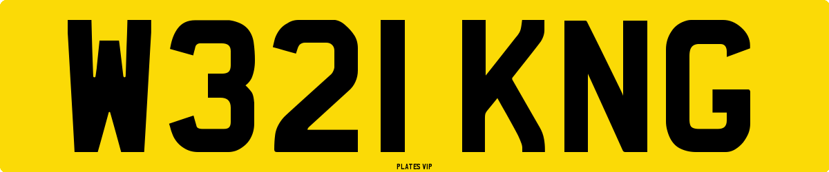 W321 KNG Number Plate