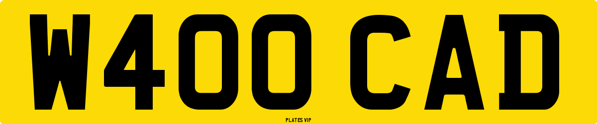 W400 CAD Number Plate