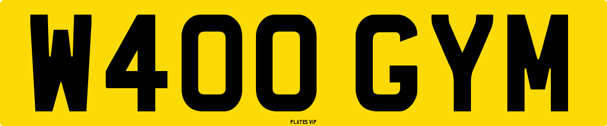 W400 GYM Number Plate