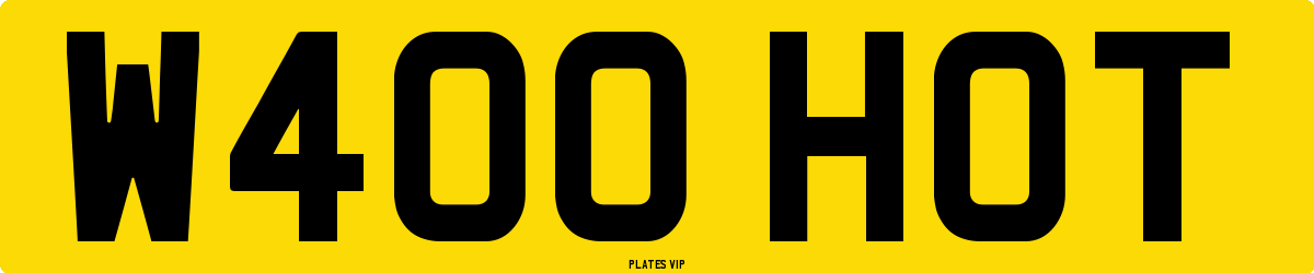 W400 HOT Number Plate